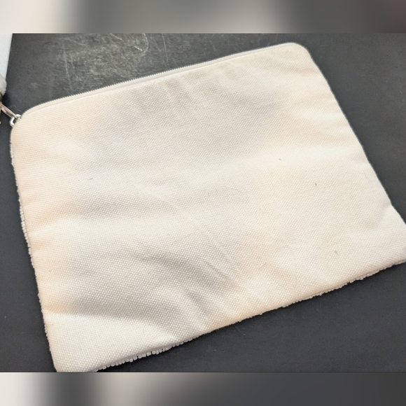 Francesca's Glass Beaded Pouch Clutch Bag Purse Gold Heart Leopard Cougar Spots - Picture 2 of 7